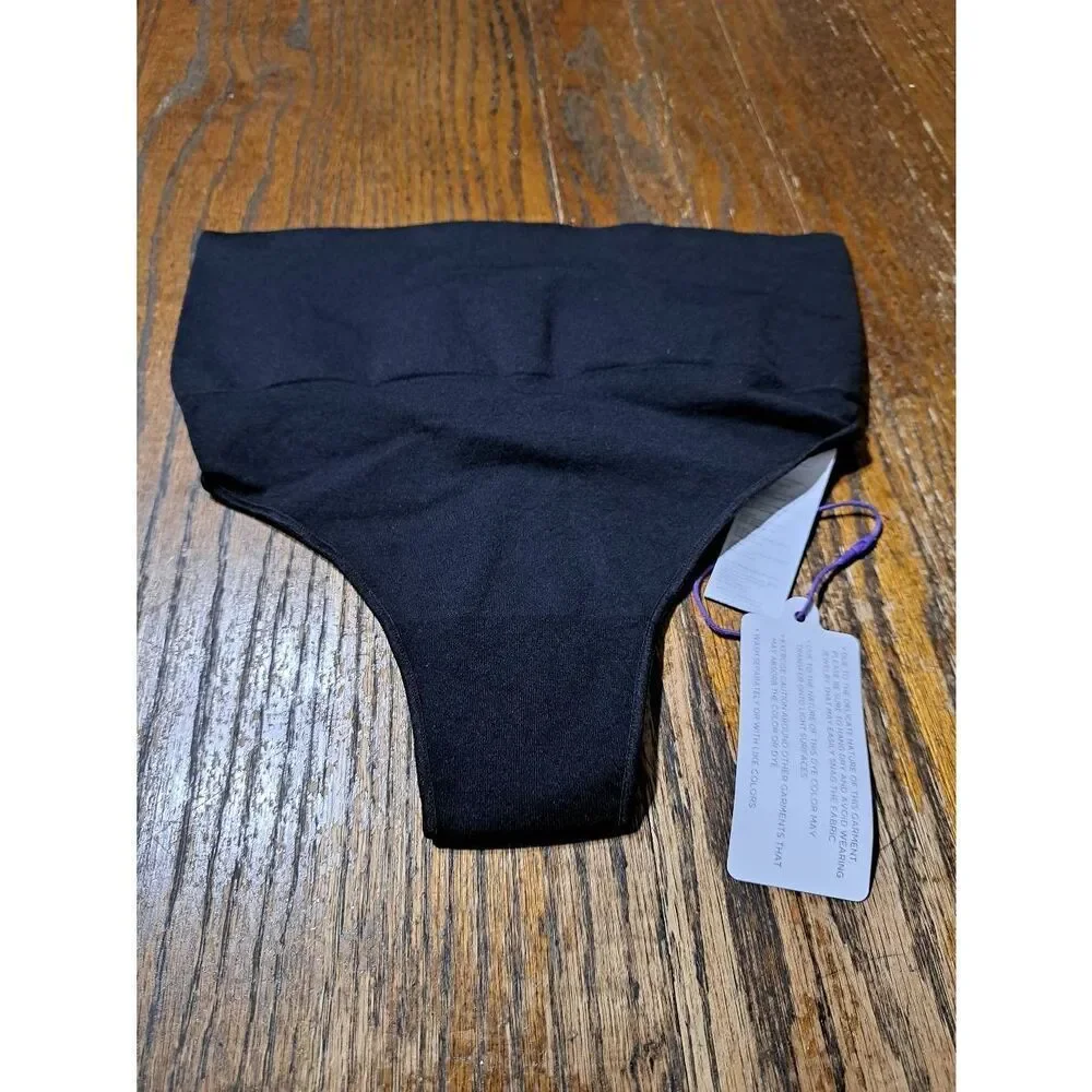 New Medium/Large Fabletic Yitty Black Nearly Naked Shaping High Waist Thong Pant